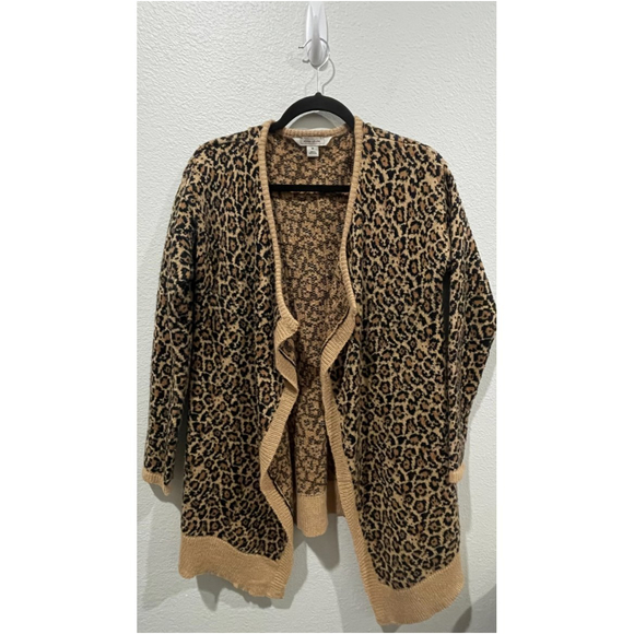 ADAM LEVINE Leopard Print Cardigan - Picture 2 of 4